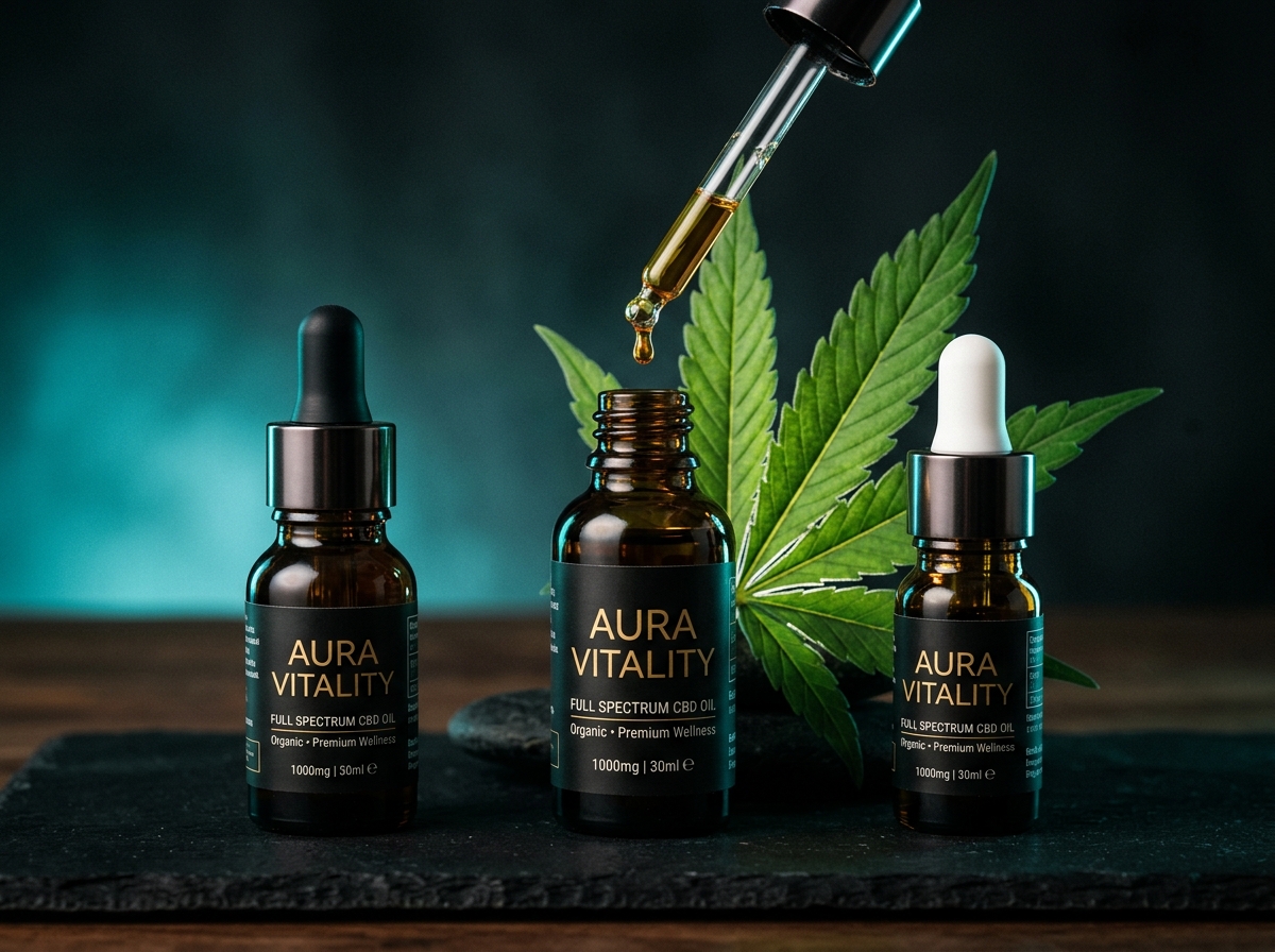CBD oils and wellness alternatives selection