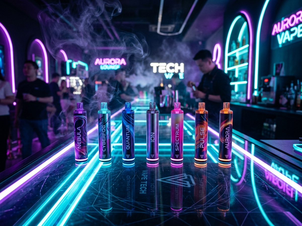 Disposable vape products selection at Clute Smoke Shop